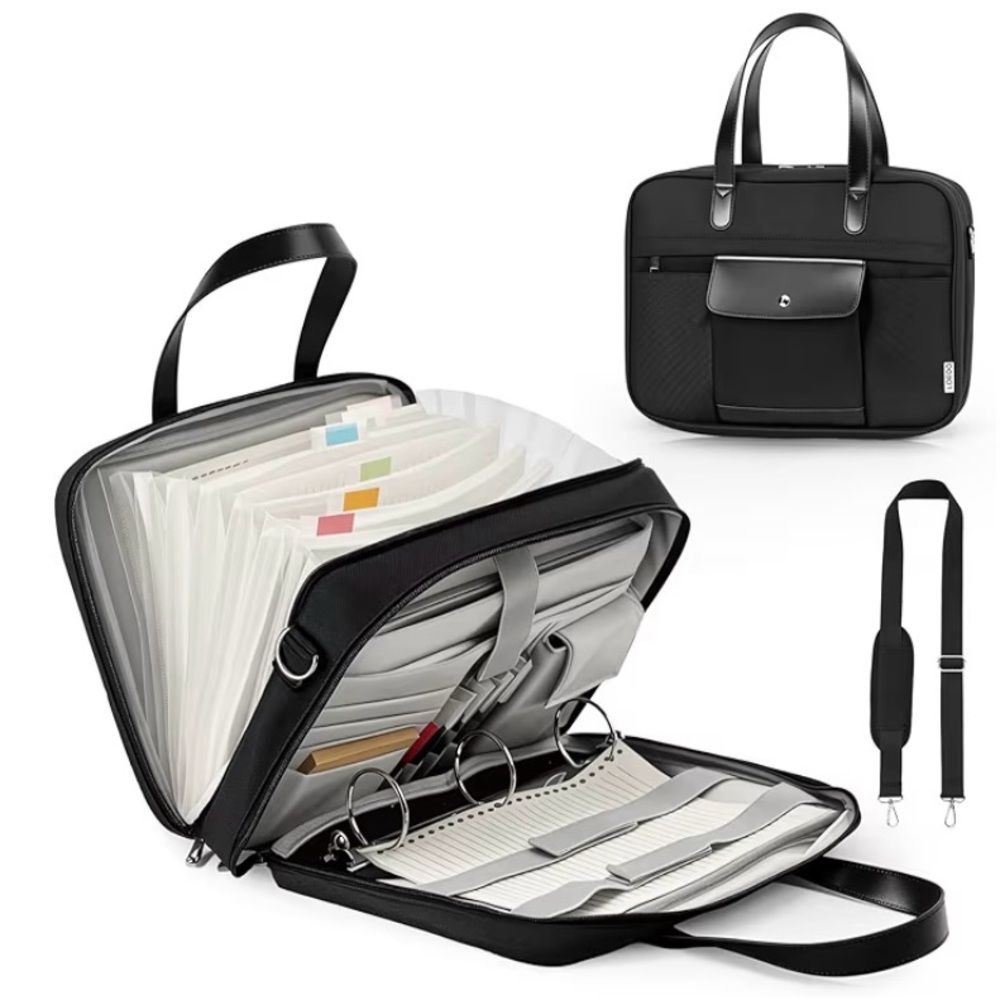 3 Ring Binder with Zipper Fits 500 Sheets, 2” Zipper Binder Shoulder Strap. New